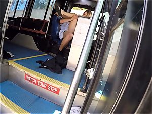 Natalia Starr pummels a bus driver for a free rail
